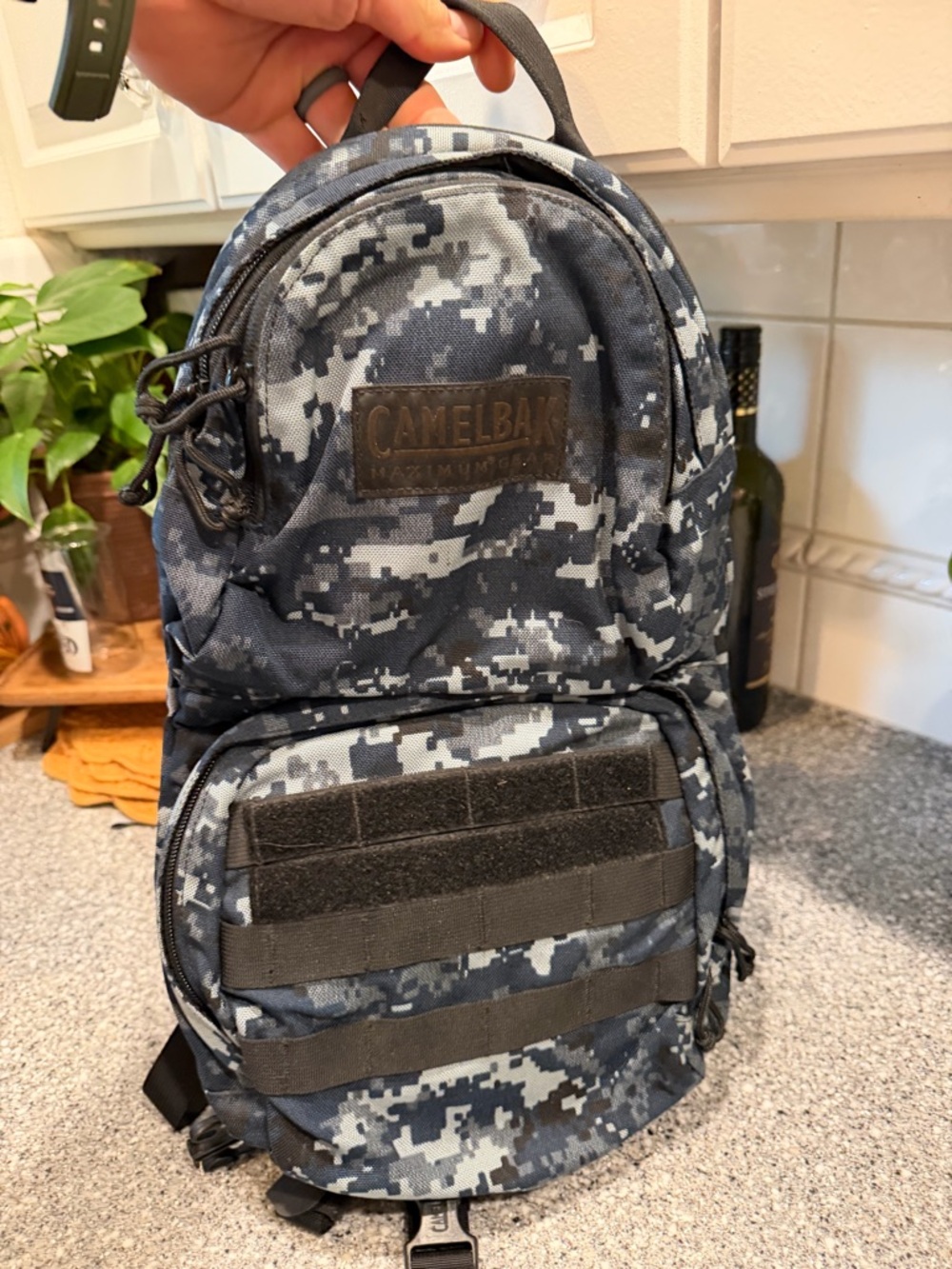CamelBak Hydration Pack - Digital Navy Camo Skull Graphic On Rear No Bladder